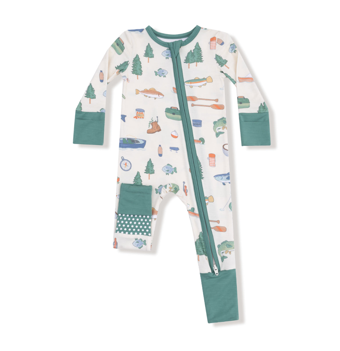 2 Way Zipper Romper - Fishing Things