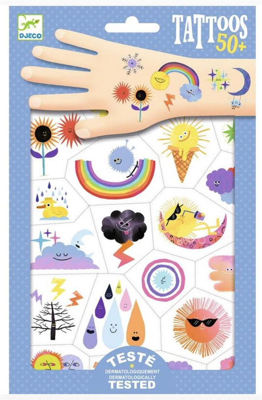Djeco - Tattoos - Weather Emojis