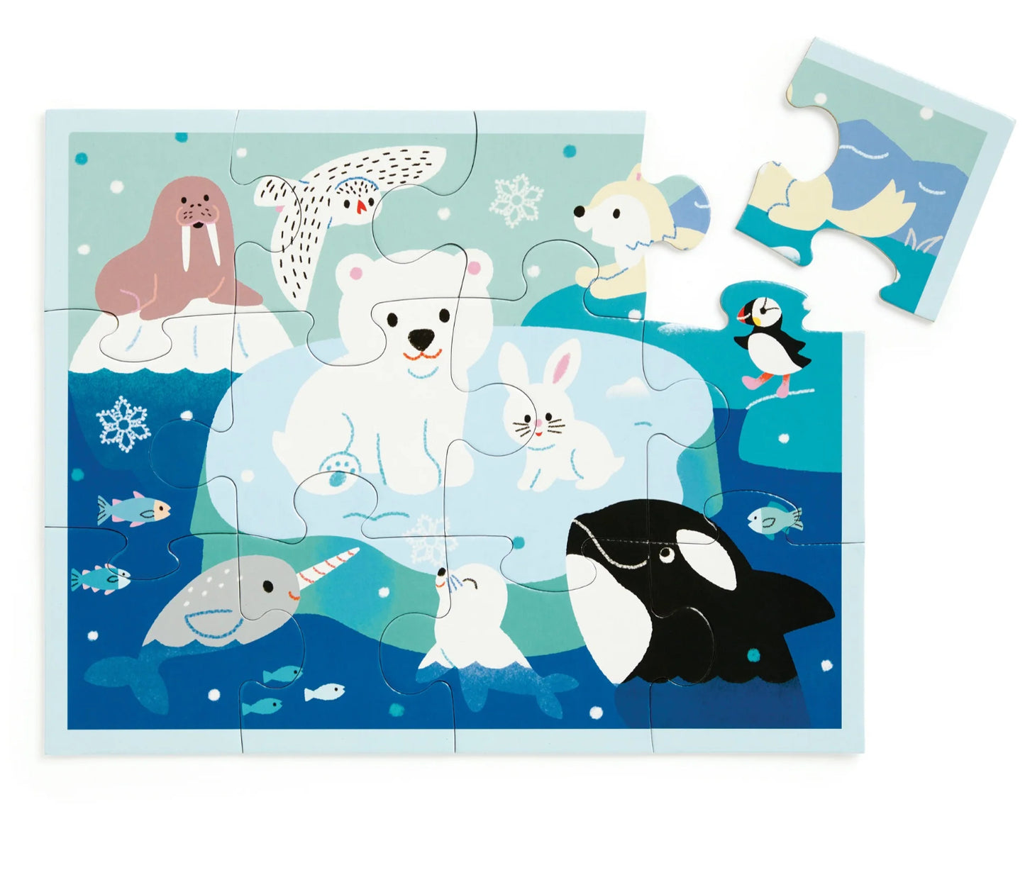 Mudpuppy - Pouch Puzzle - Arctic Friends