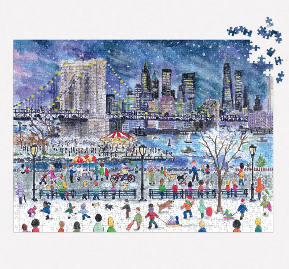 1000 Piece Puzzle - Snowfall Over New York City - Michael Storrings