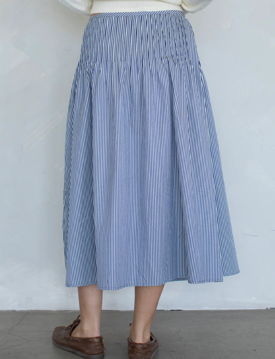 Sloane Skirt - Blue Stripe