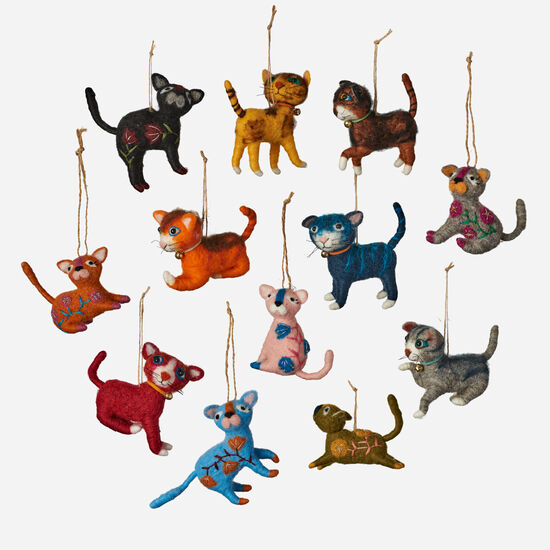 Wool Cat Ornament