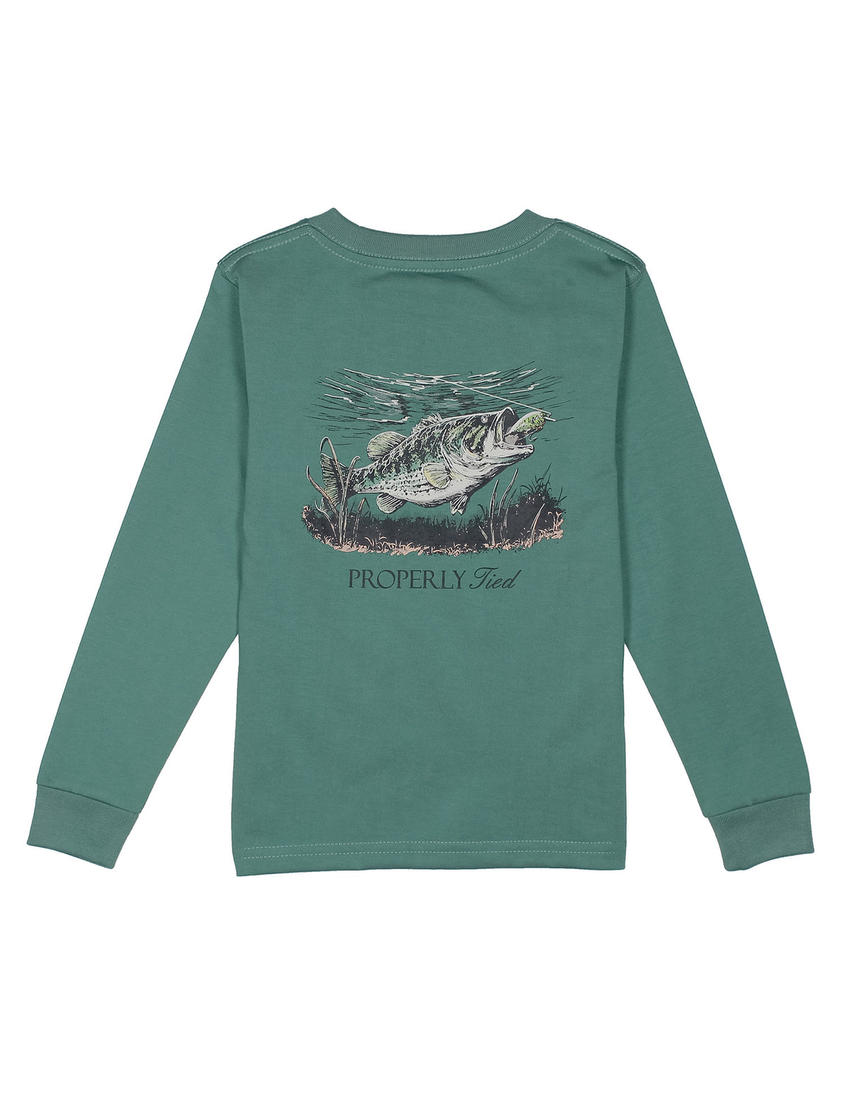 Boys' Set The Hook LS - Marine Green