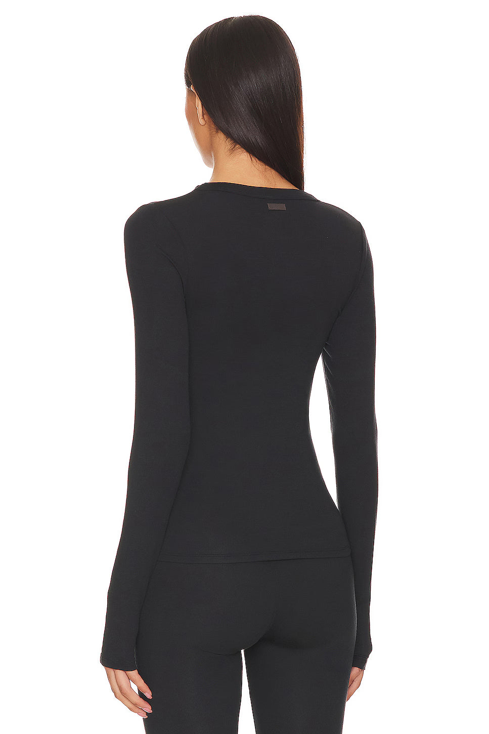 Lunya - Soft Modal Rib Underpin Long Sleeve - Immersed Black