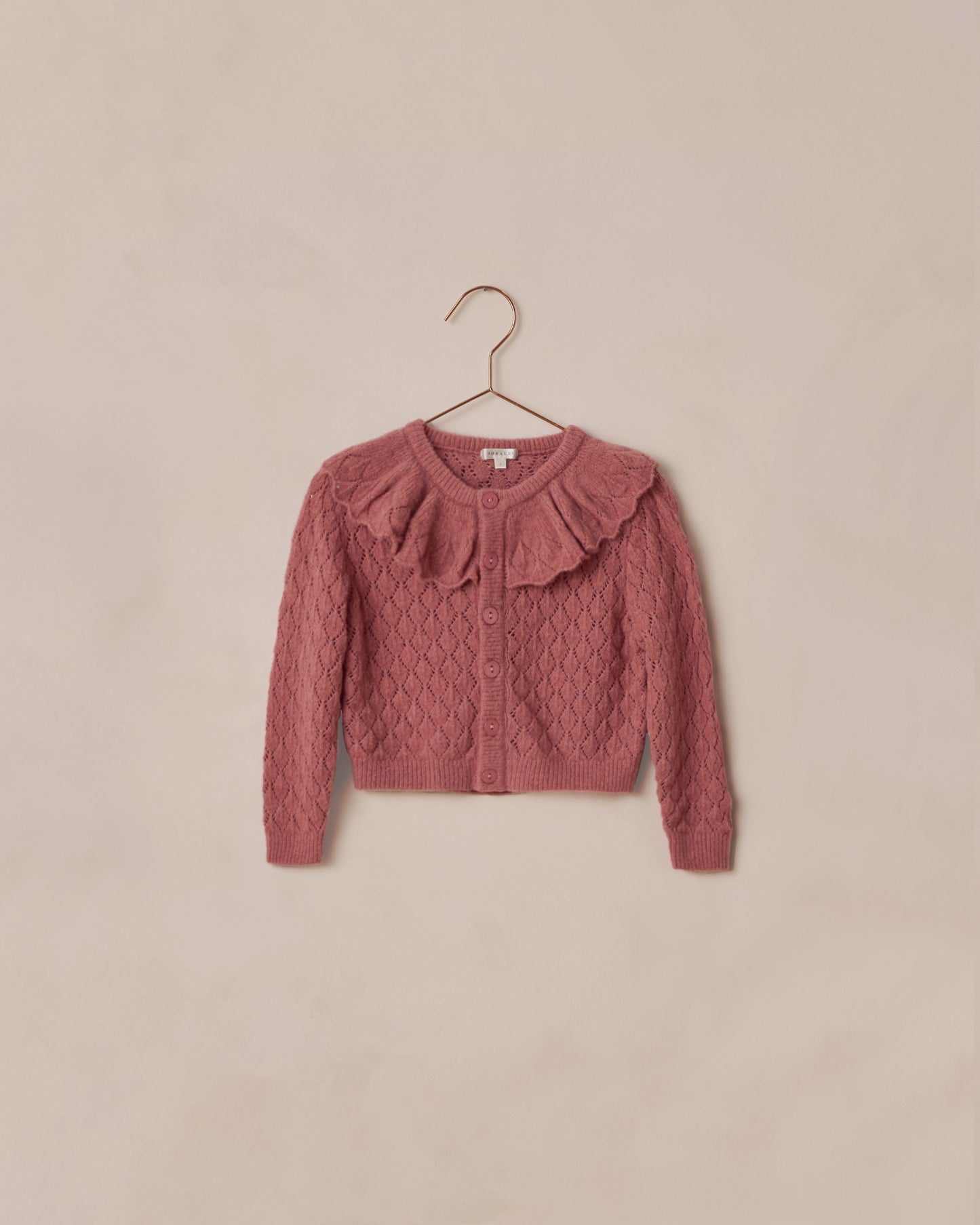 Noralee - Ruffle Cardigan - Raspberry