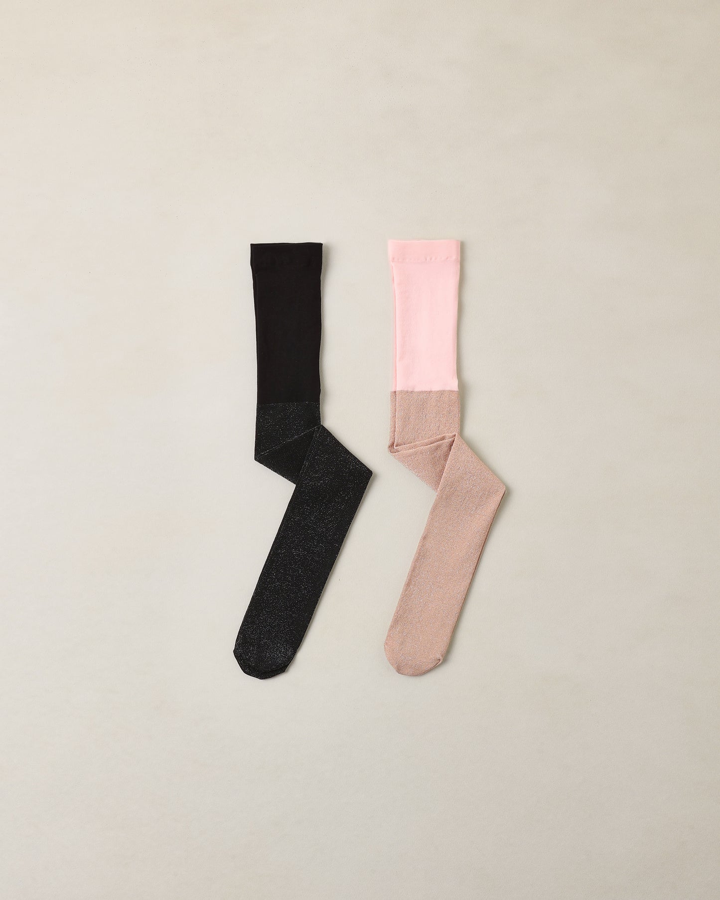 Noralee - Shimmer Tights - Black, Blush