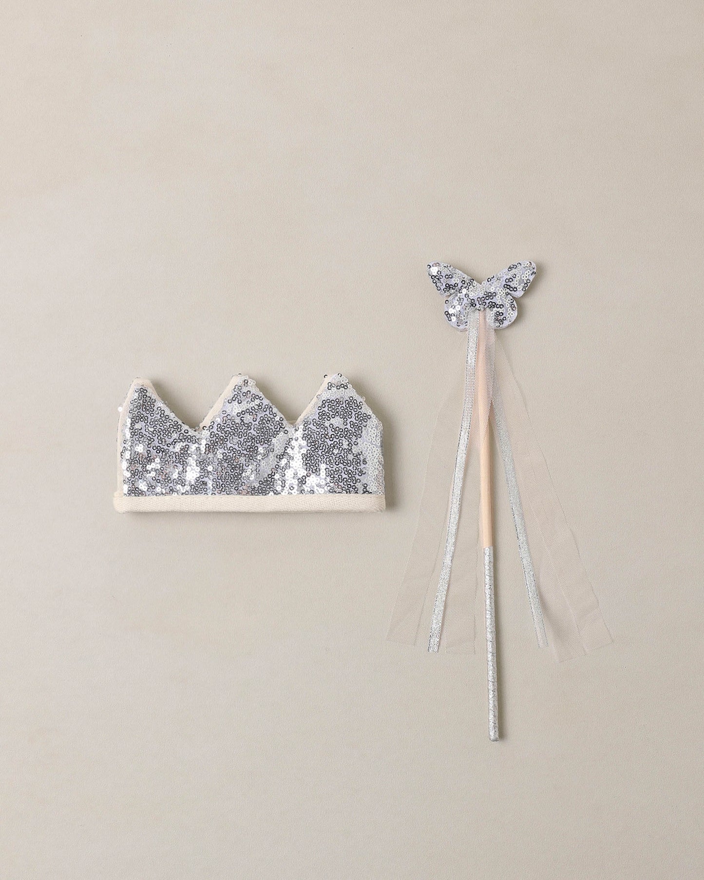 Noralee - Crown + Wand - Silver Sequin