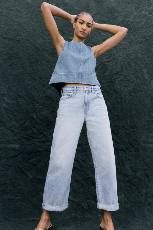 Pistola - Donny Rolled Hem Boyfriend Jeans - Old Blues