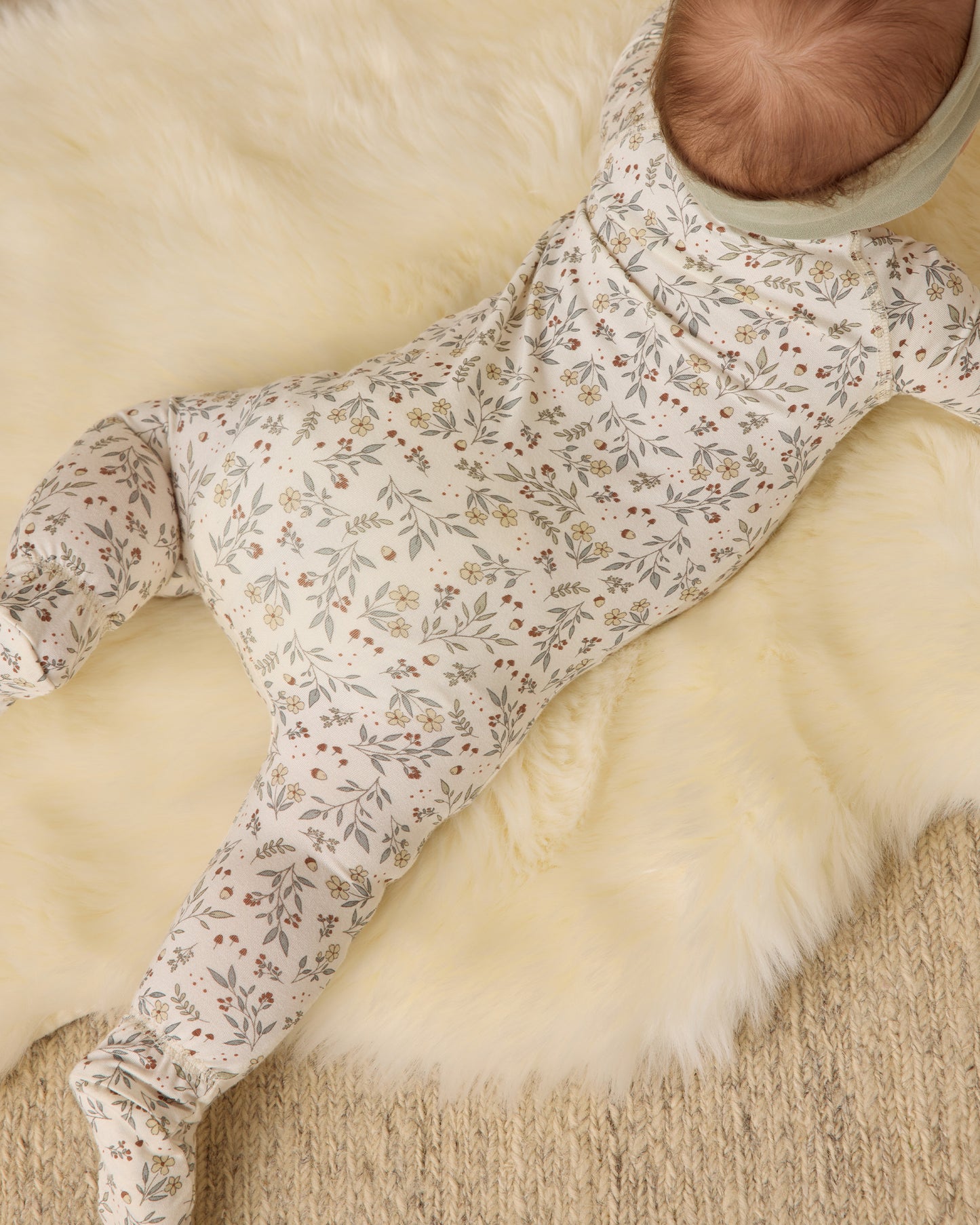 Quincy Mae - Bamboo Zip Footie - Woodland