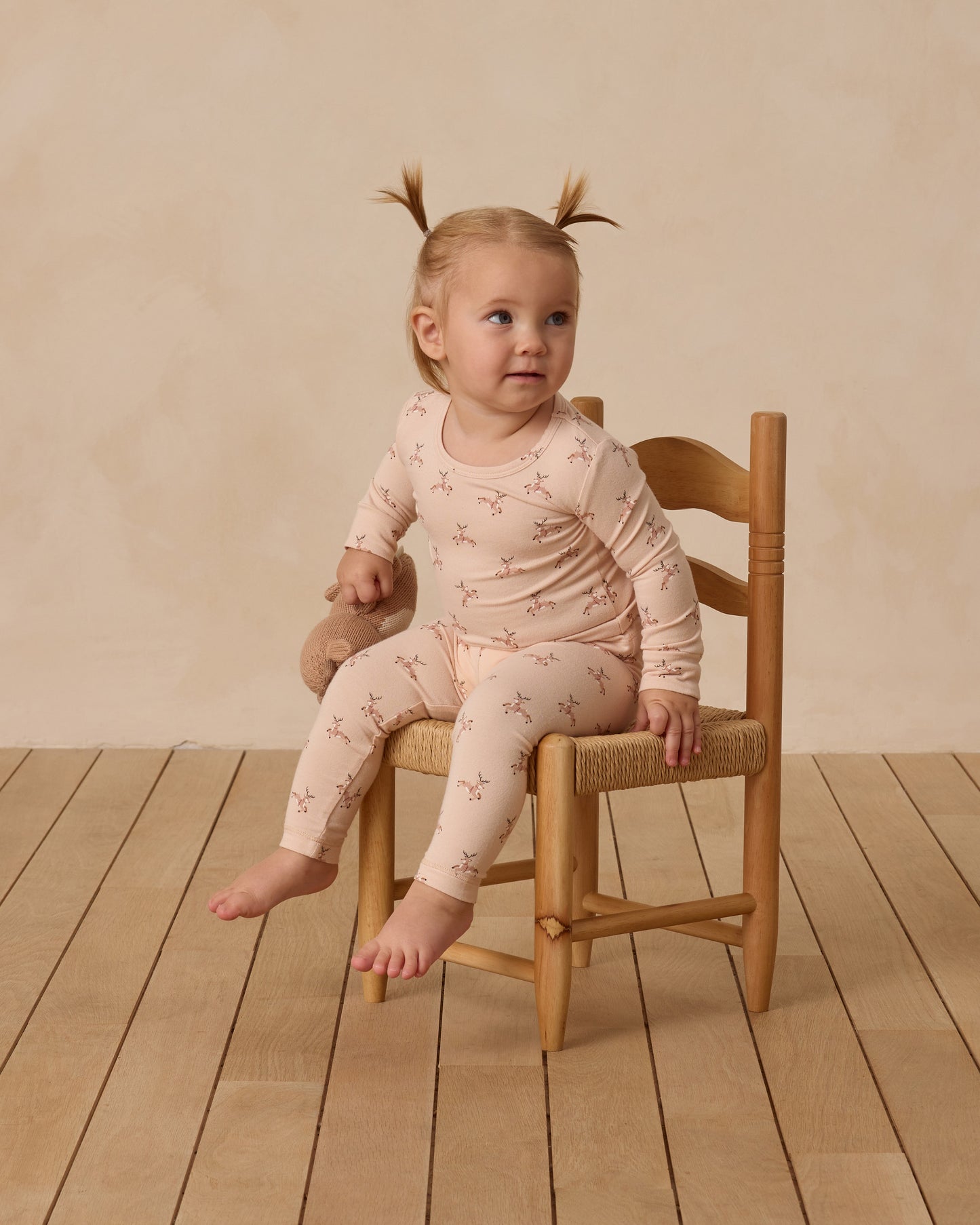 Quincy Mae - Bamboo Pajama Set - Reindeer