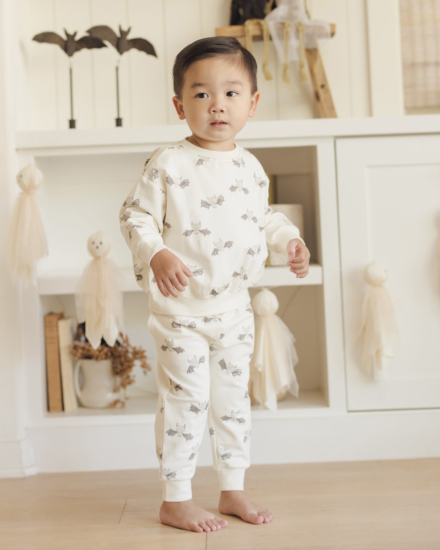 Quincy Mae - Relaxed Fleece Sweatpant - Bats