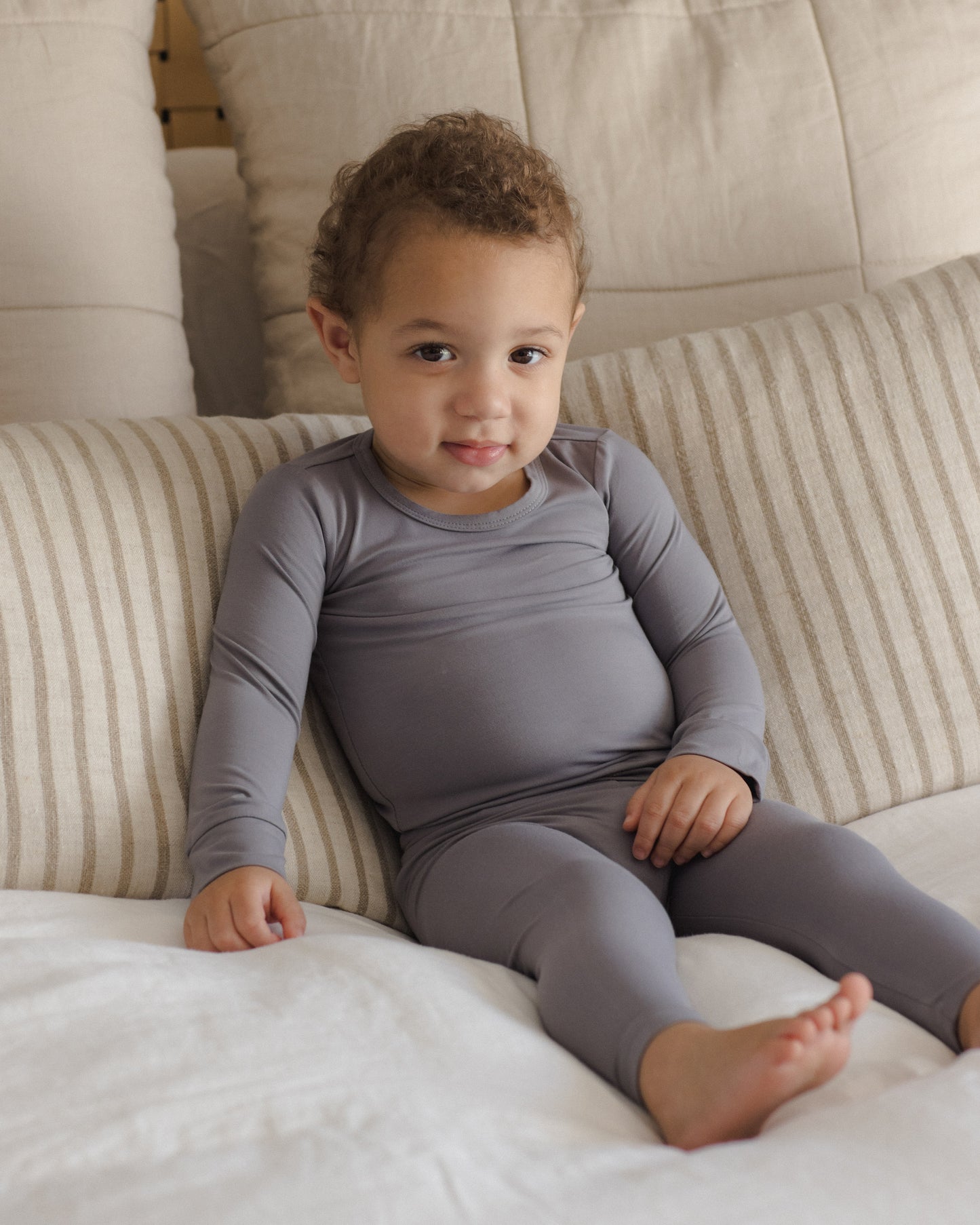 Quincy Mae - Bamboo Pajama Set - Slate