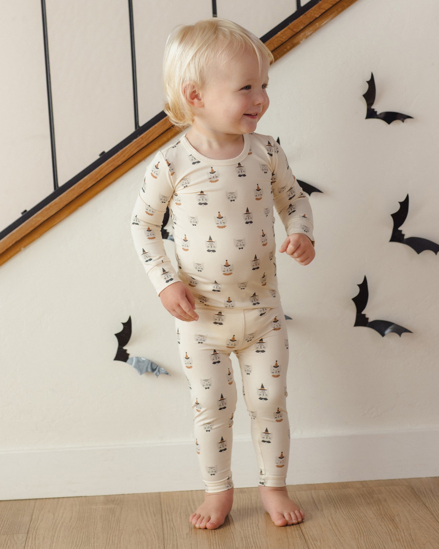 Quincy Mae - Bamboo Pajama Set - Costume Kittens
