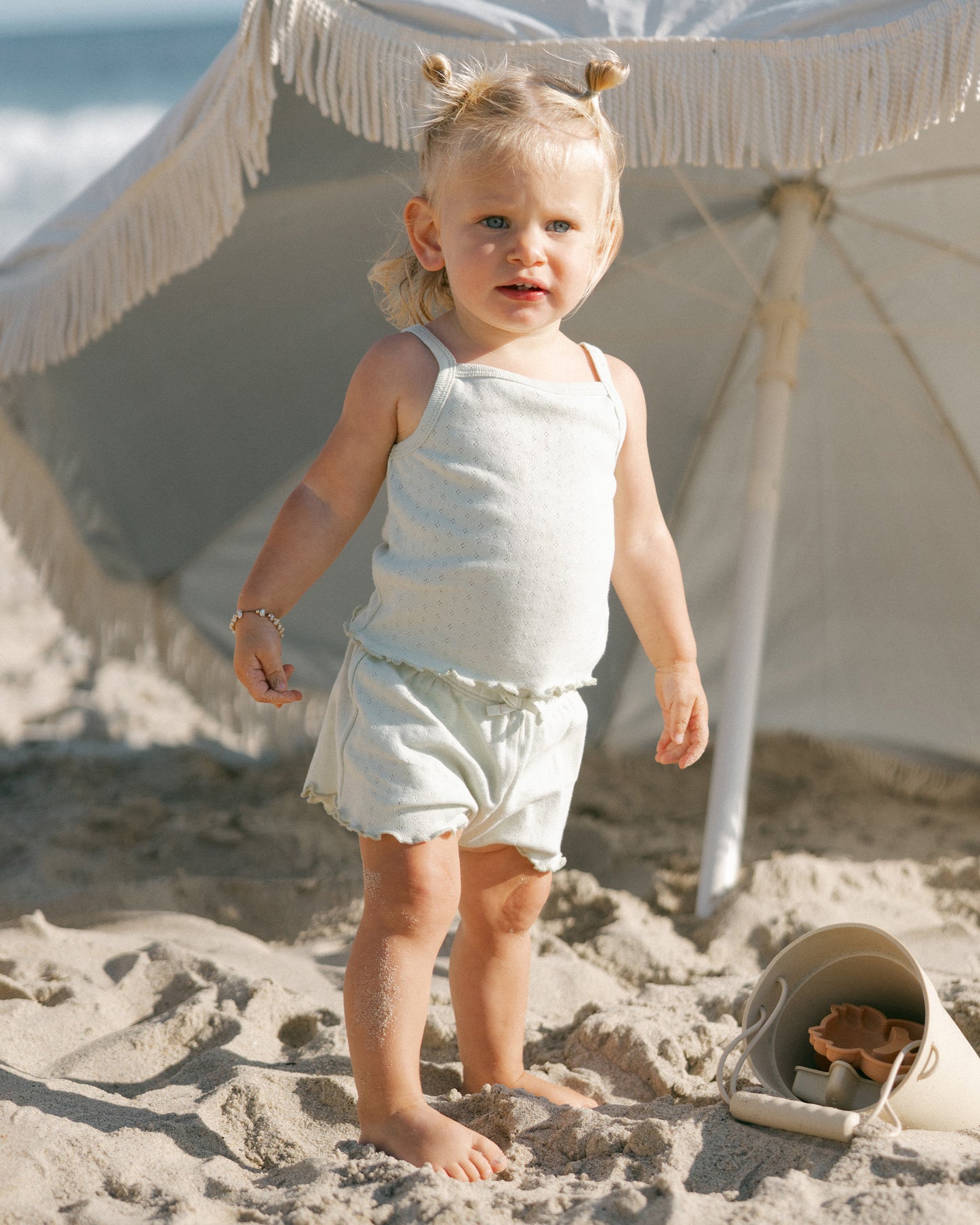 Quincy Mae - Pointelle Tank + Shortie Set - Mint