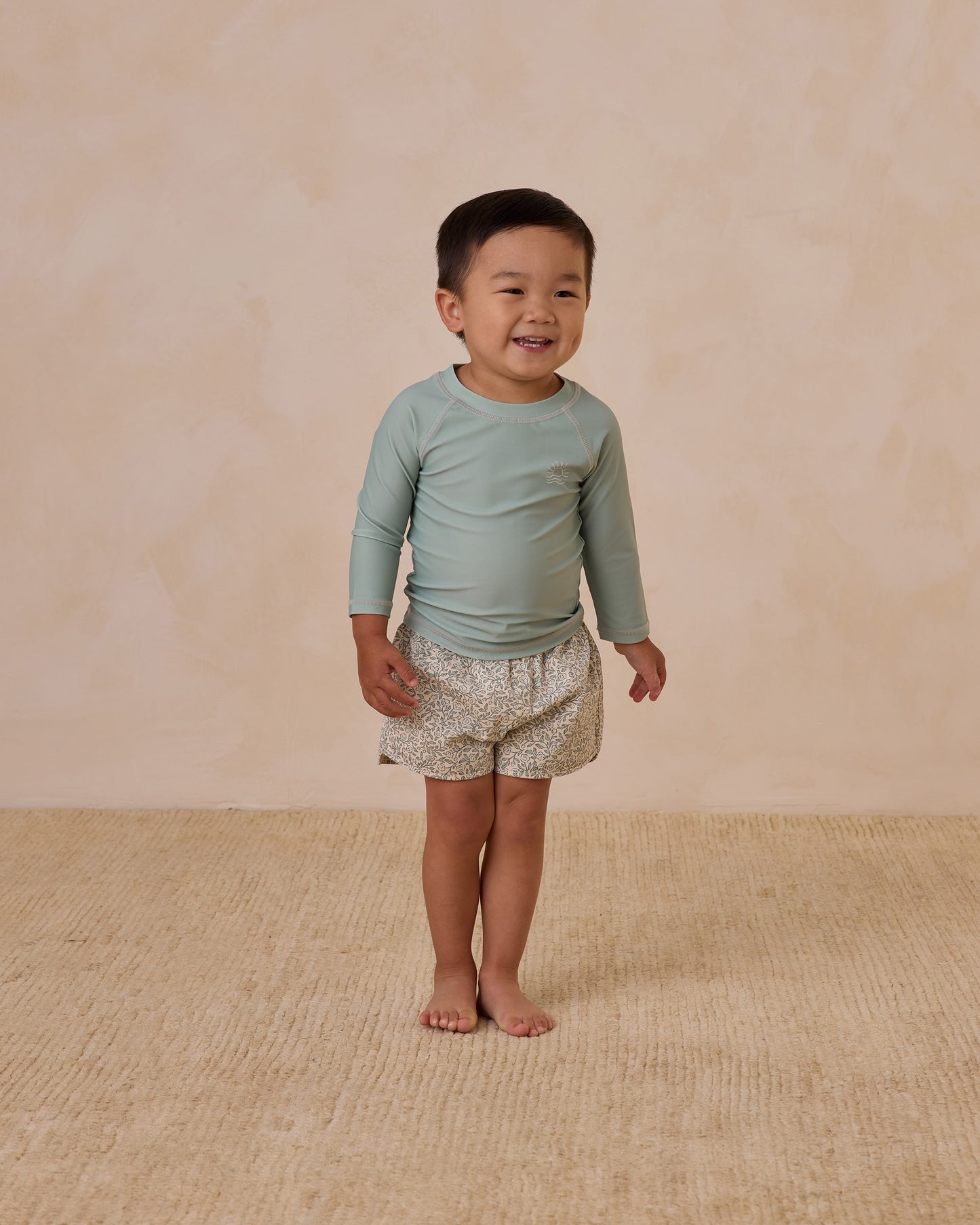 Quincy Mae - Boys Swim Short - Green Garden