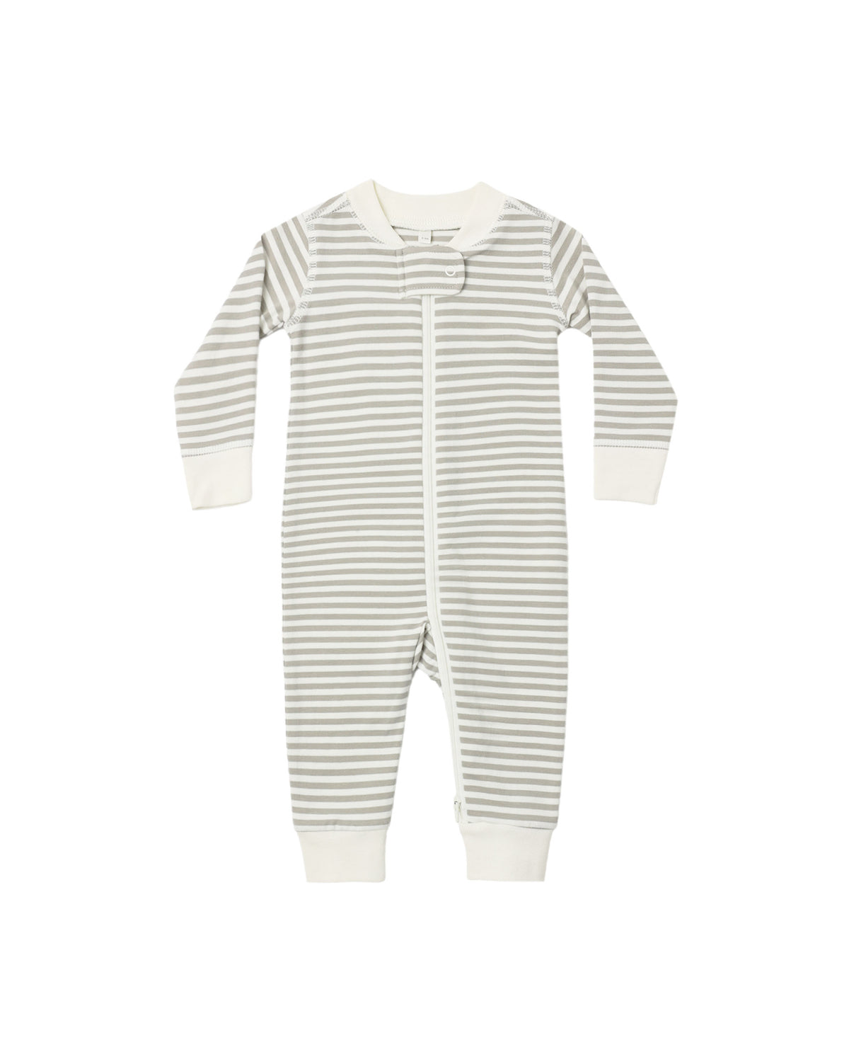 Quincy Mae - Zip Long Sleeve Sleeper - Laurel Stripe