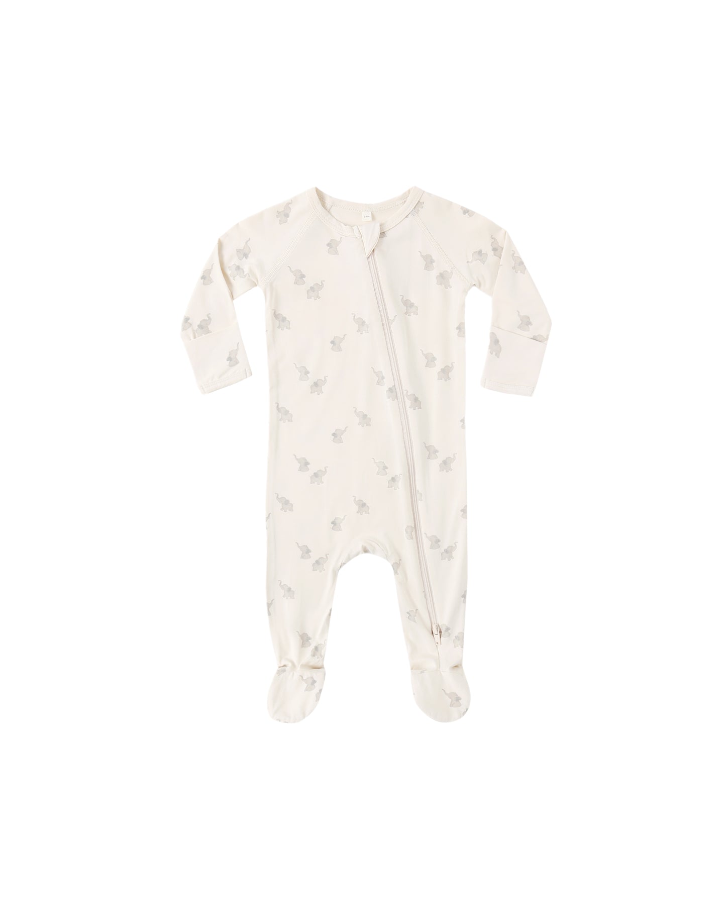 Quincy Mae - Bamboo Zip Footie - Elephants