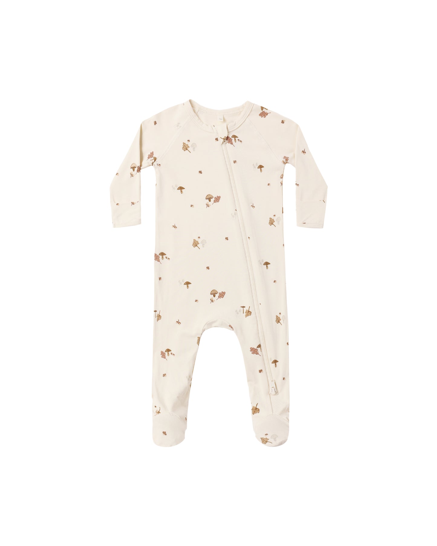 Quincy Mae - Bamboo Zip Footie - Woodland