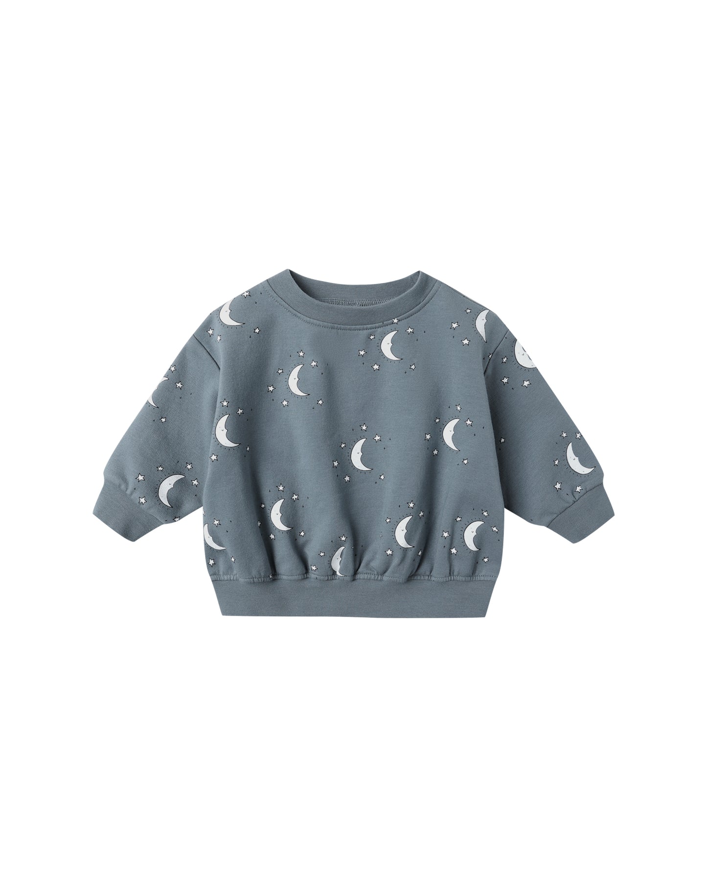 Quincy Mae - Relaxed Fleece Sweatshirt - Silver Moons