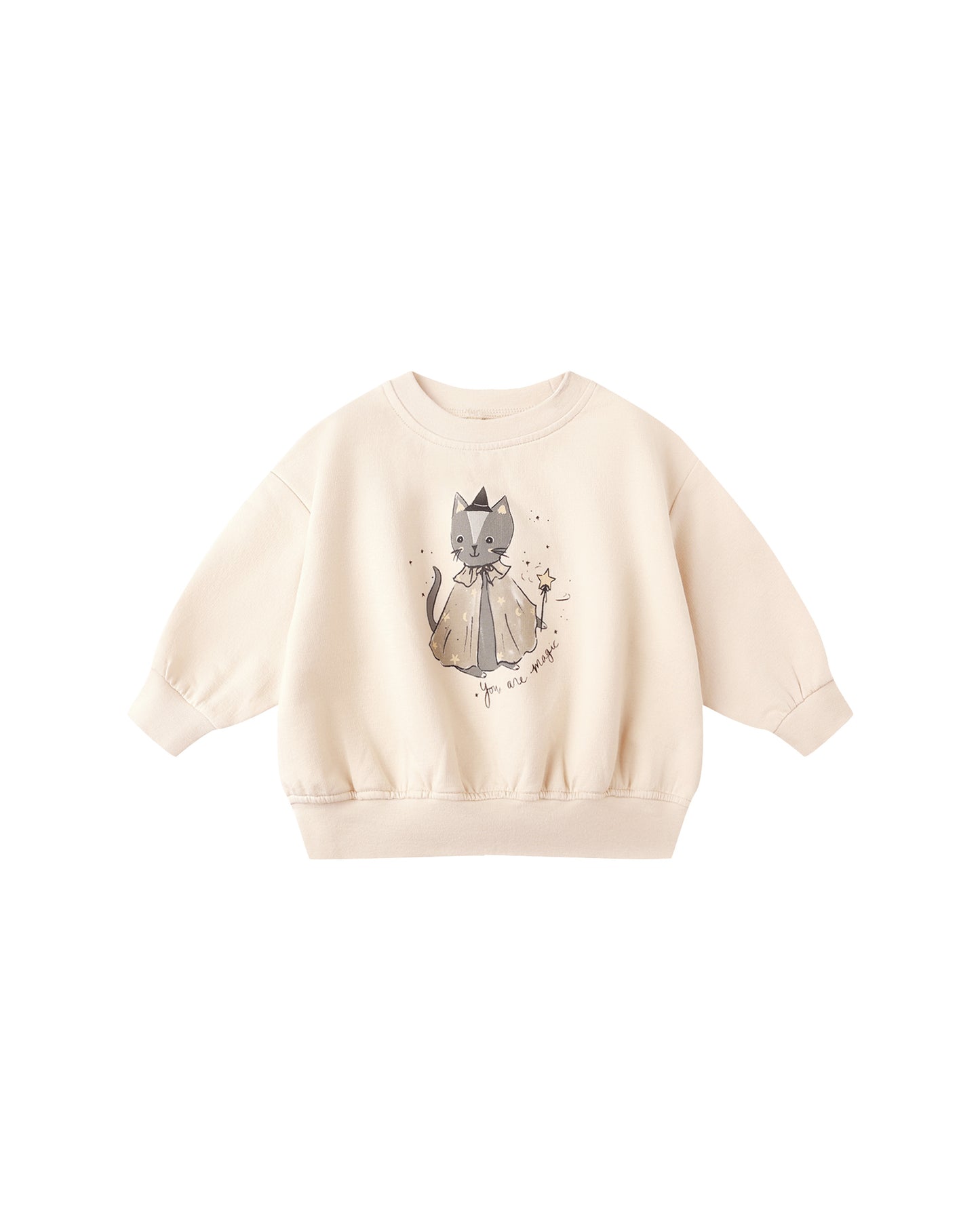 Quincy Mae - Relaxed Fleece Sweatshirt - Magic Cat