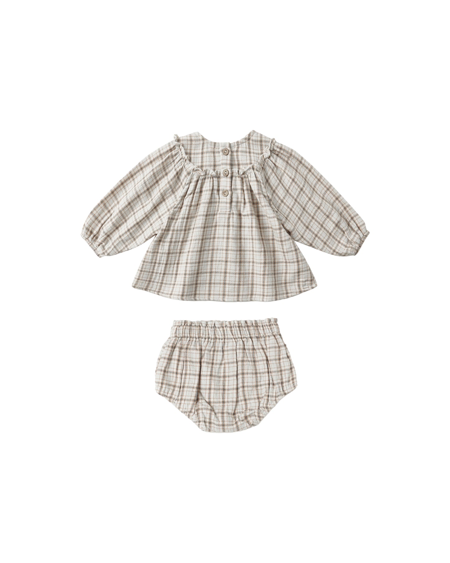 Quincy Mae - Mia Top + Bloomer Set - Blue Plaid