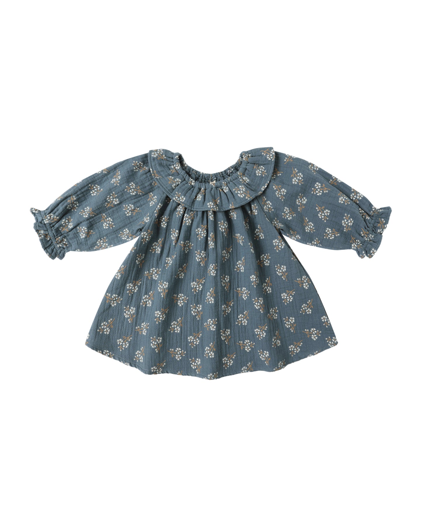 Quincy Mae - Long Sleeve Isla Dress - Blue Floral