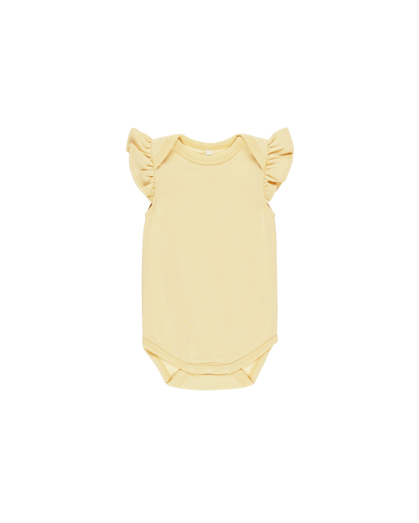 Quincy Mae - Flutter Sleeve Bodysuit - Yellow