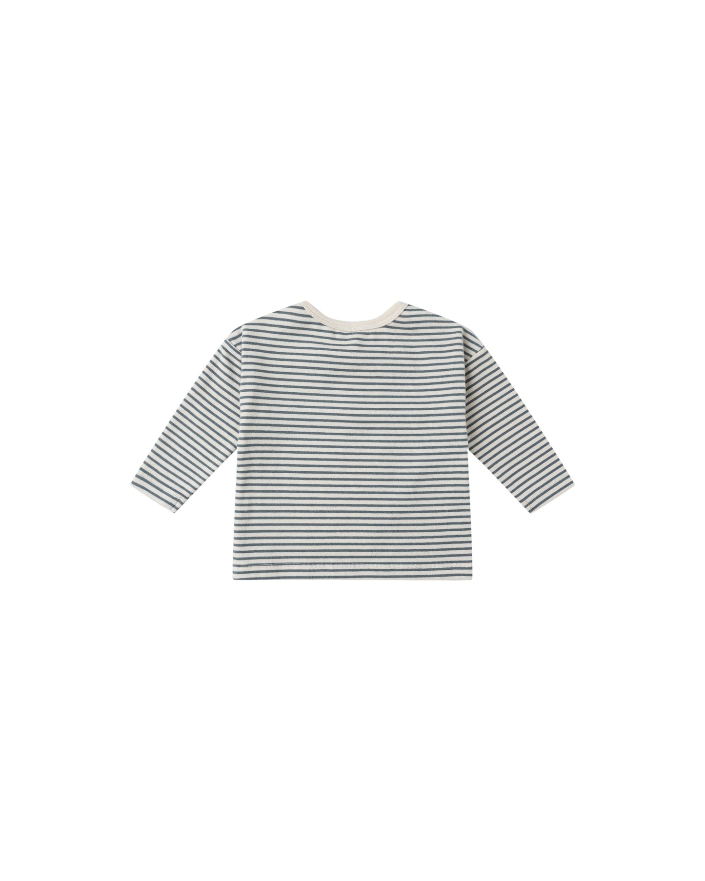 Quincy Mae - Long Sleeve Tee - Ocean Micro Stripe