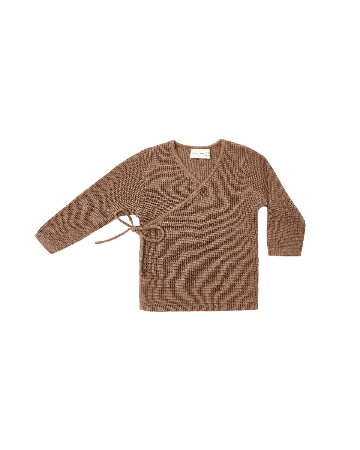 Quincy Mae - Knit Wrap Top - Cocoa
