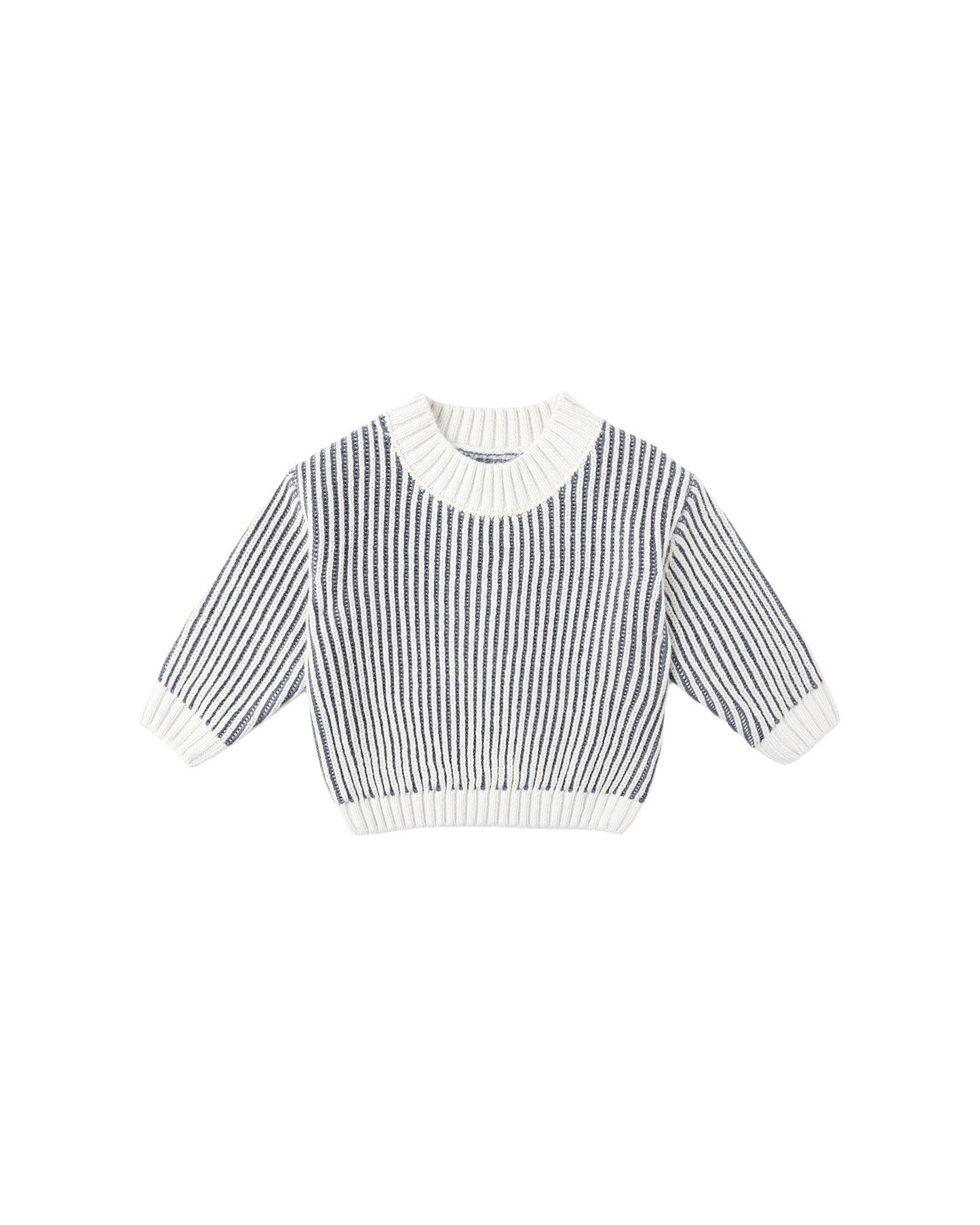 Quincy Mae - Relaxed Knit Sweater - Ocean