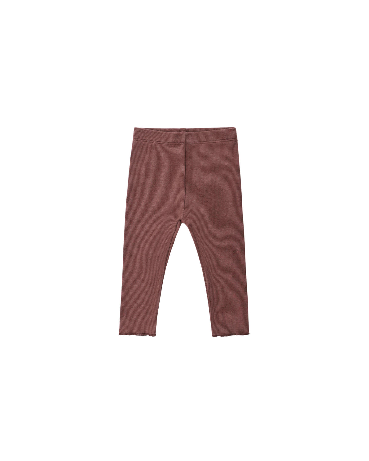 Quincy Mae - Ribbed Legging - Black Cherry