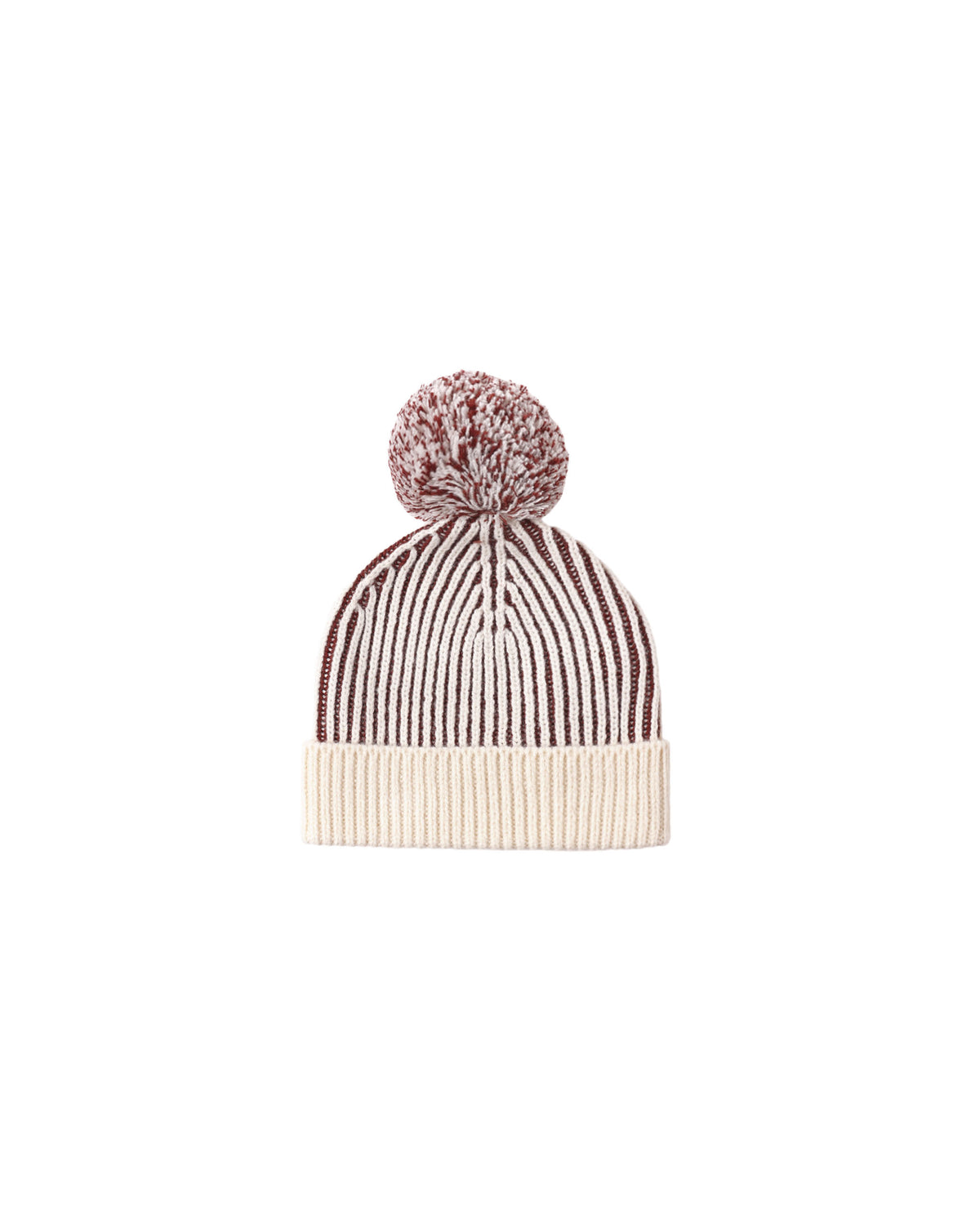 Quincy Mae - Beanie - Black Cherry Stripe