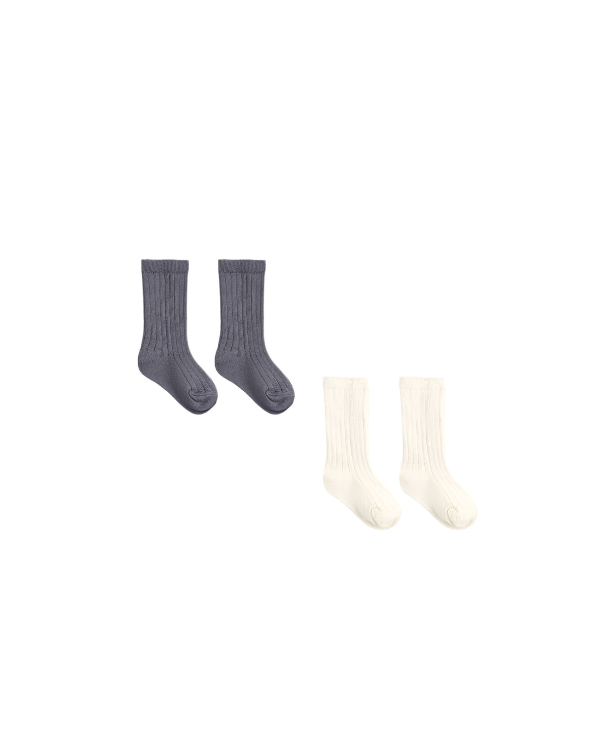 Quincy Mae - Socks Set - Midnight + Ivory