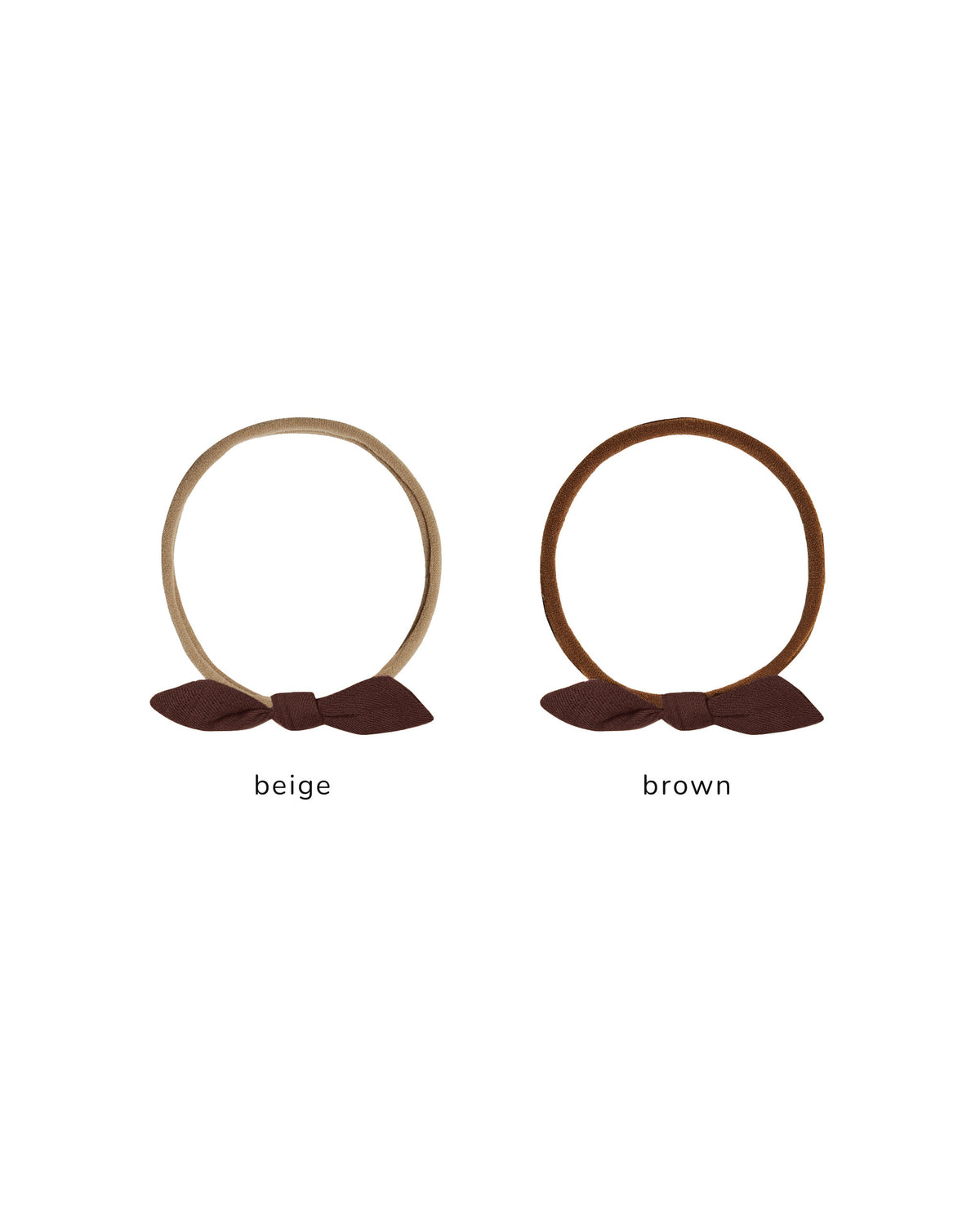 Quincy Mae - Little Knot Headband - Black Cherry - Beige