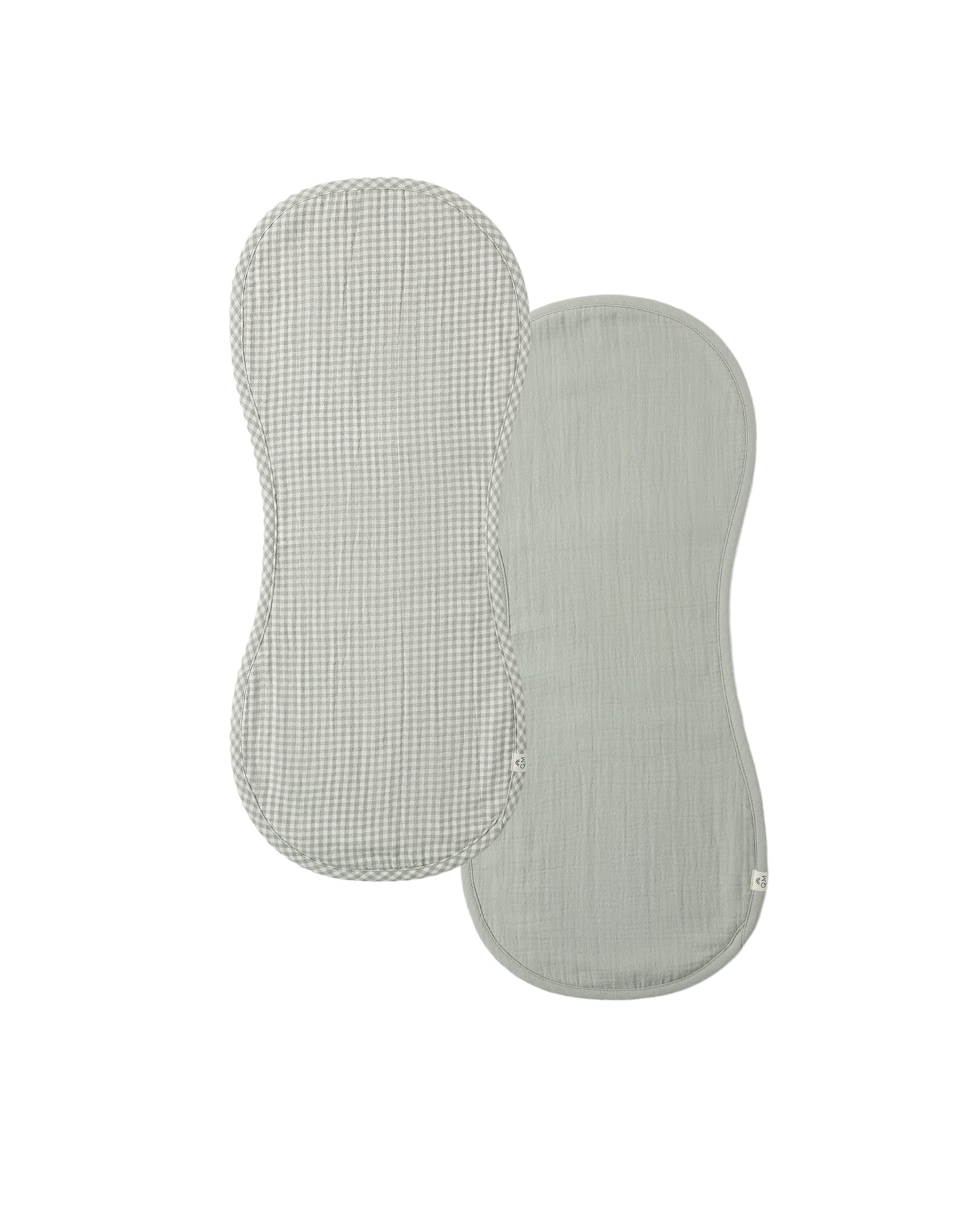 Quincy Mae - Burp Cloth, 2 Pack - Sage Gingham, Sage