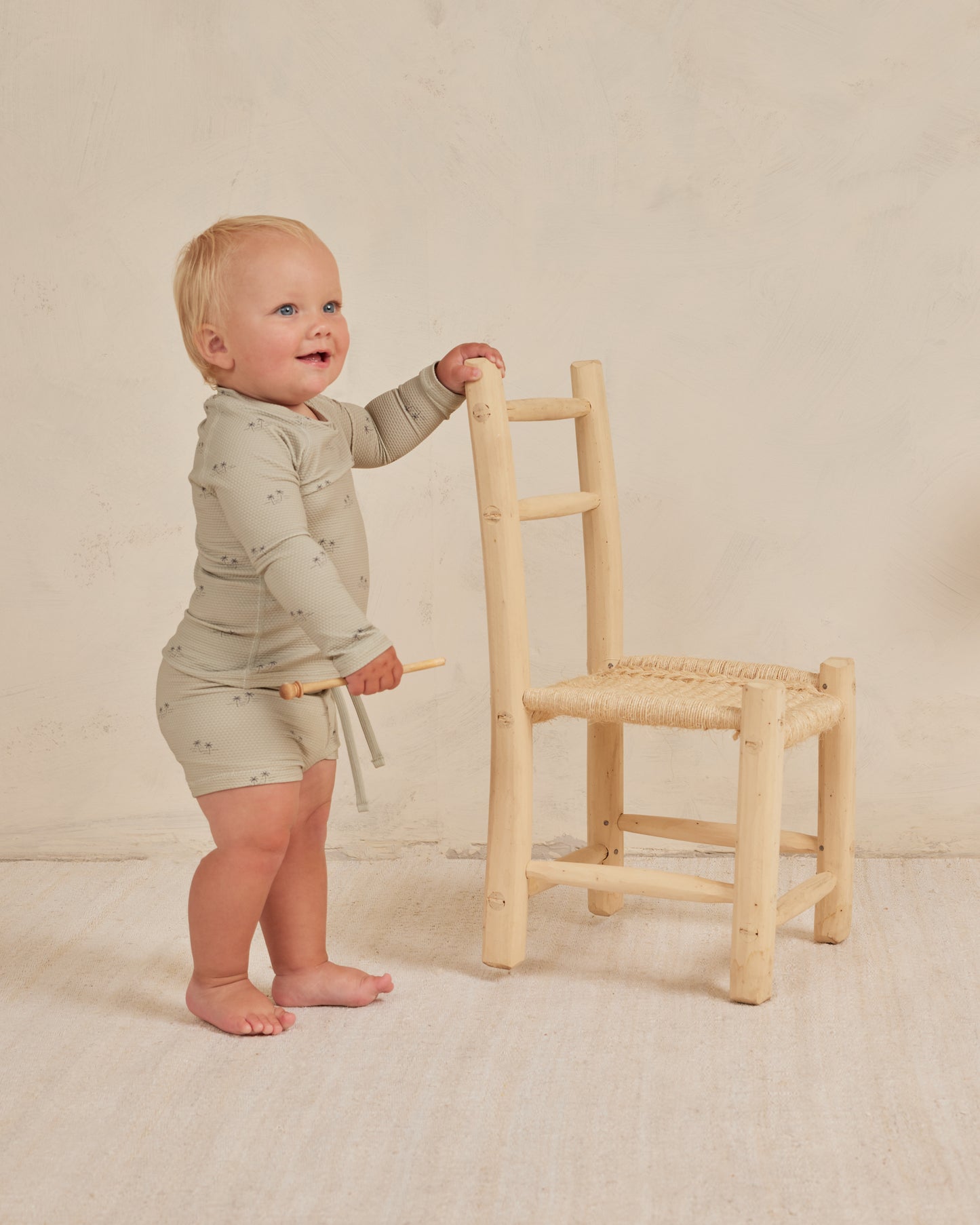 Quincy Mae - Finn Rashguard + Short Set - Palm Trees