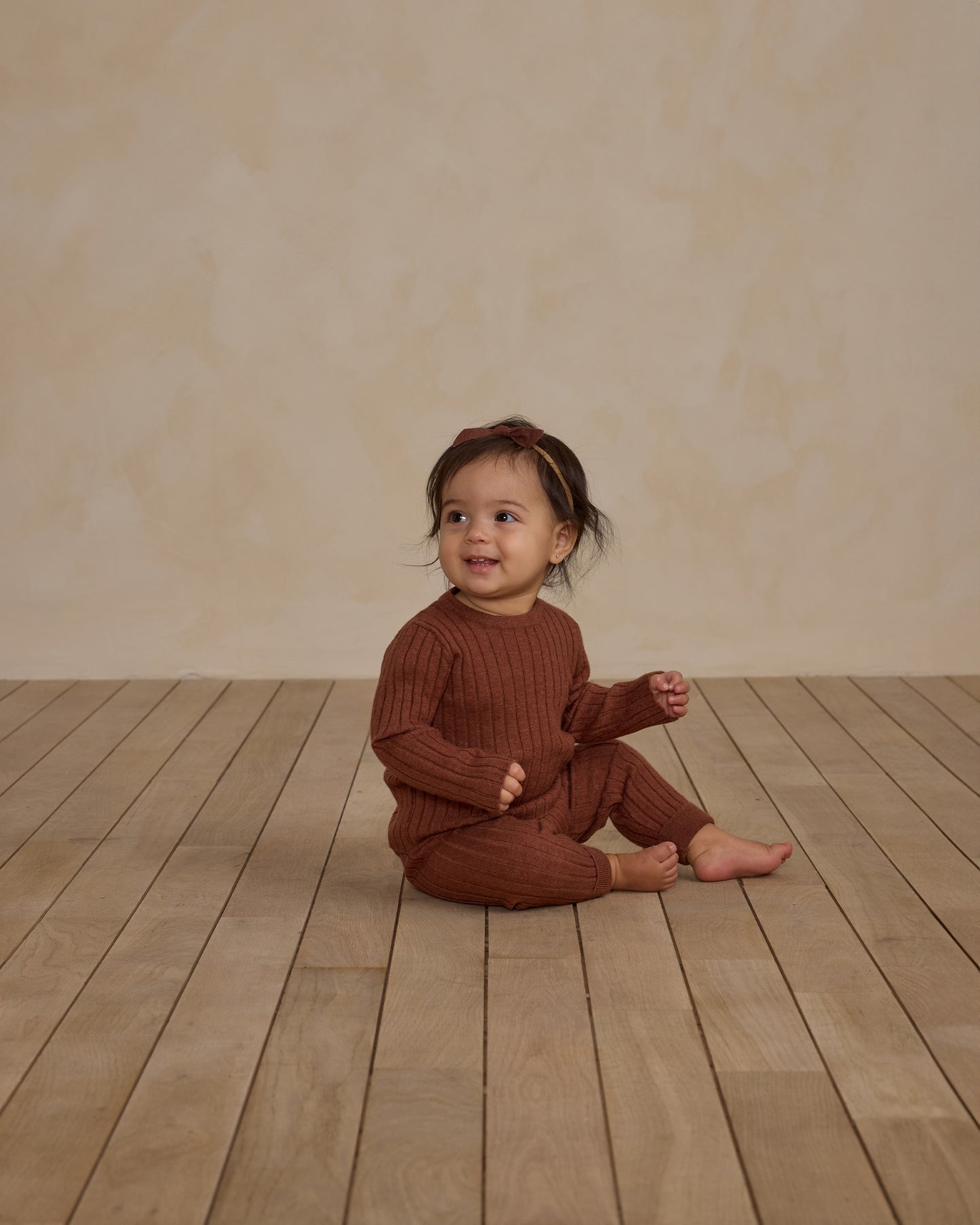 Rylee + Cru - Long Sleeve Knit Tee - Brick