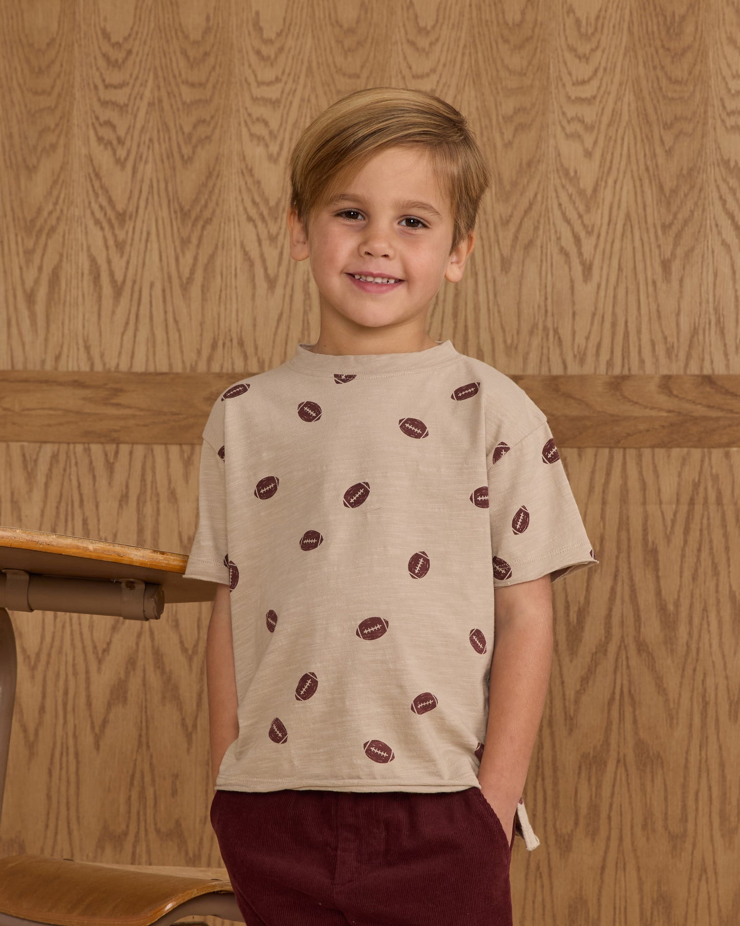 Rylee + Cru - Raw Edge Tee - Football