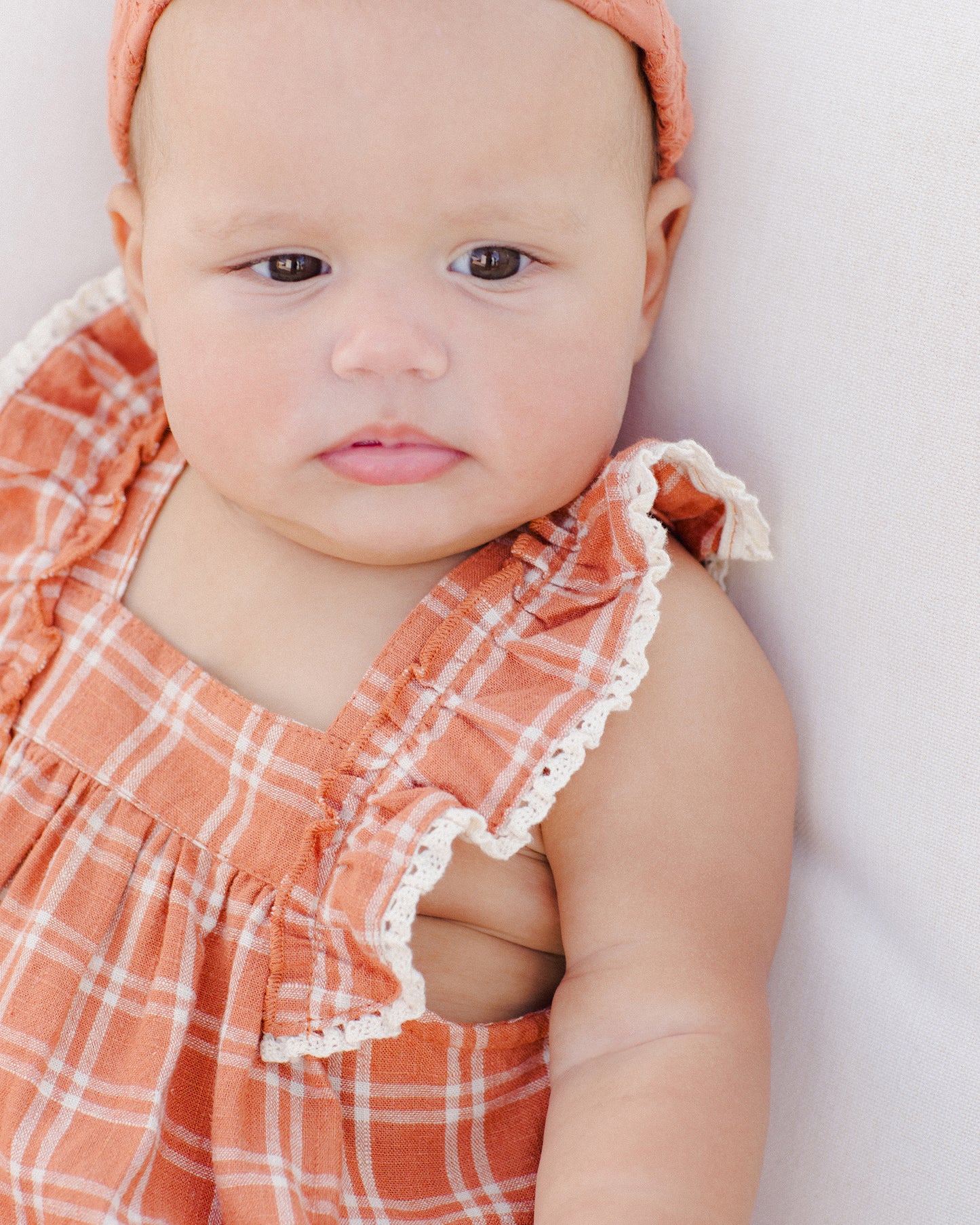 Rylee + Cru - Maya Romper - Poppy Check