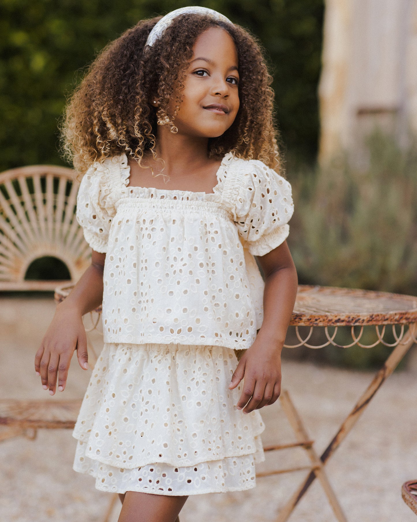 Rylee + Cru - Rose Mini Skirt - Natural