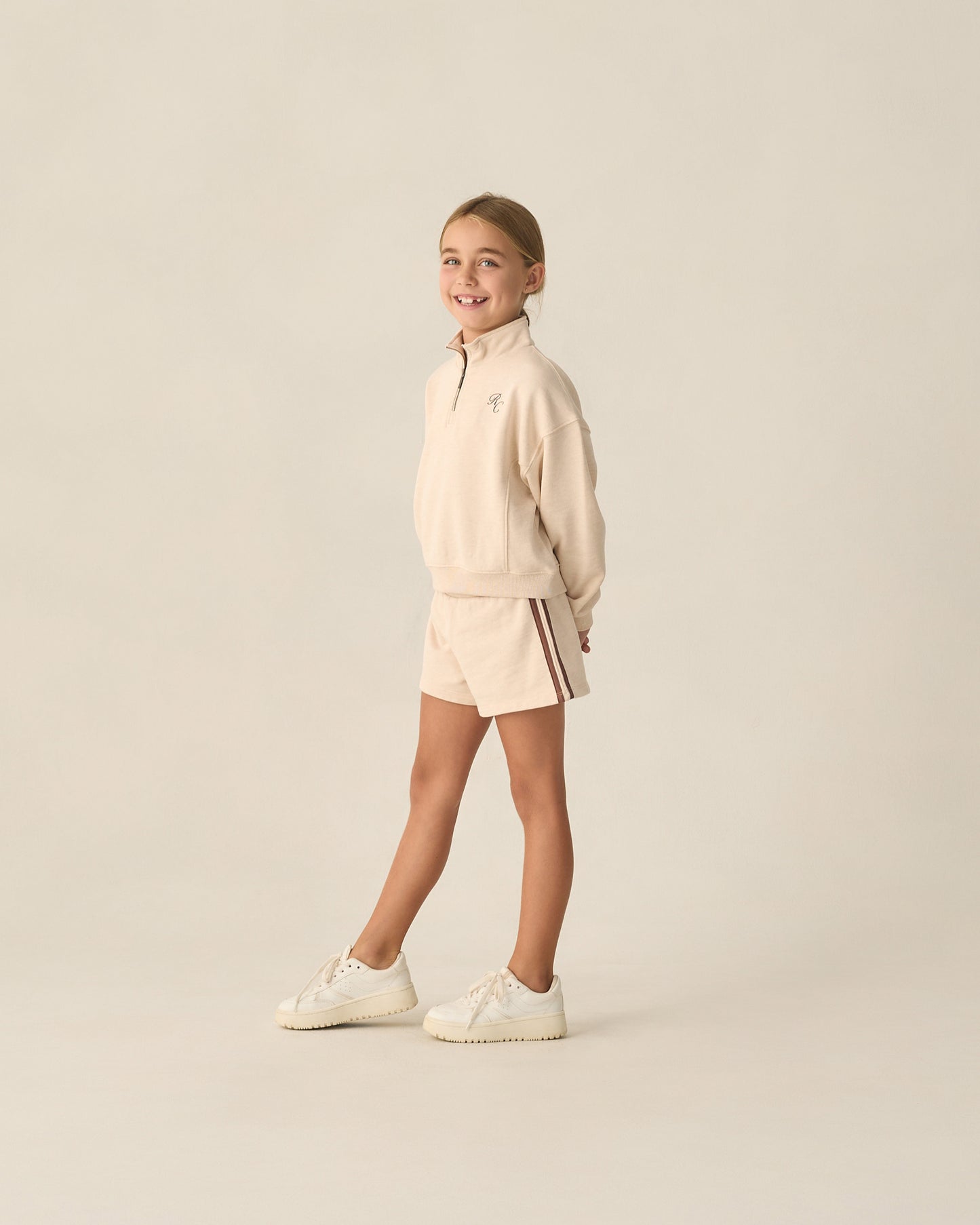 Rylee + Cru - Racer Track Short - Shell Heathered