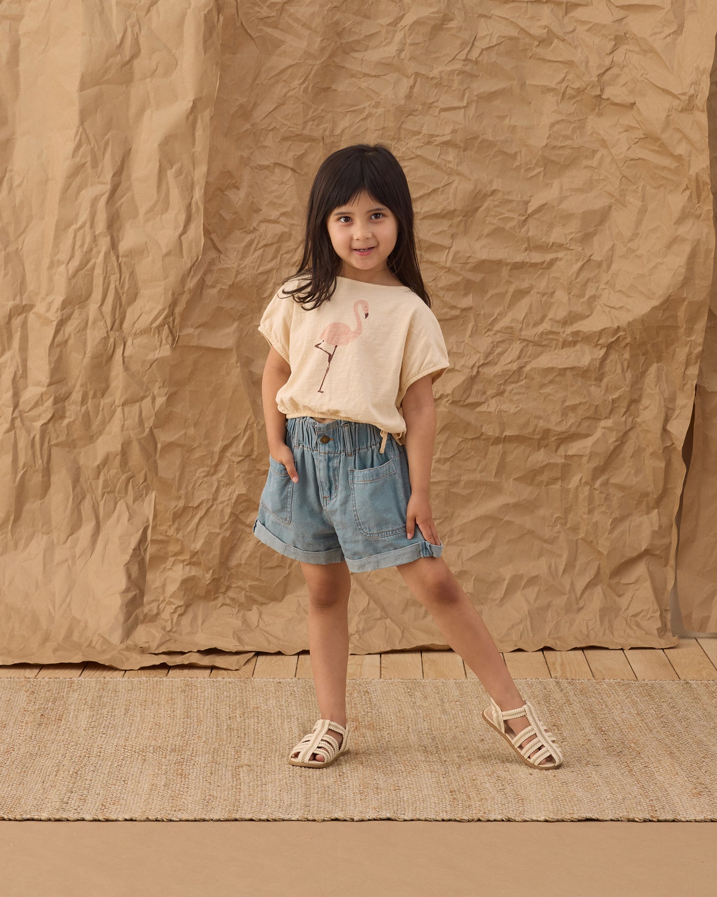 Rylee + Cru - Alba Short Denim - Washed Blue