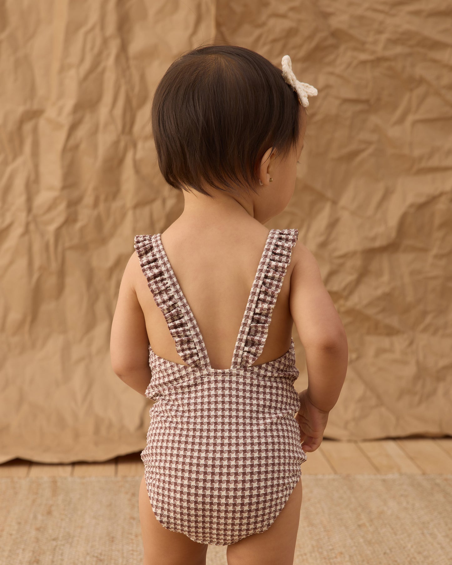 Rylee + Cru - Positano One-Piece - Chocolate Houndstooth