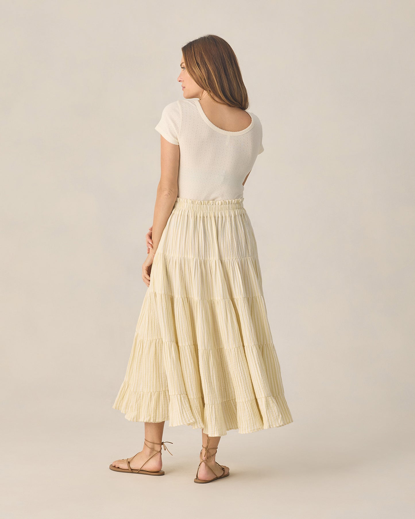 Rylee + Cru - Women's Pointelle Tee - Ivory