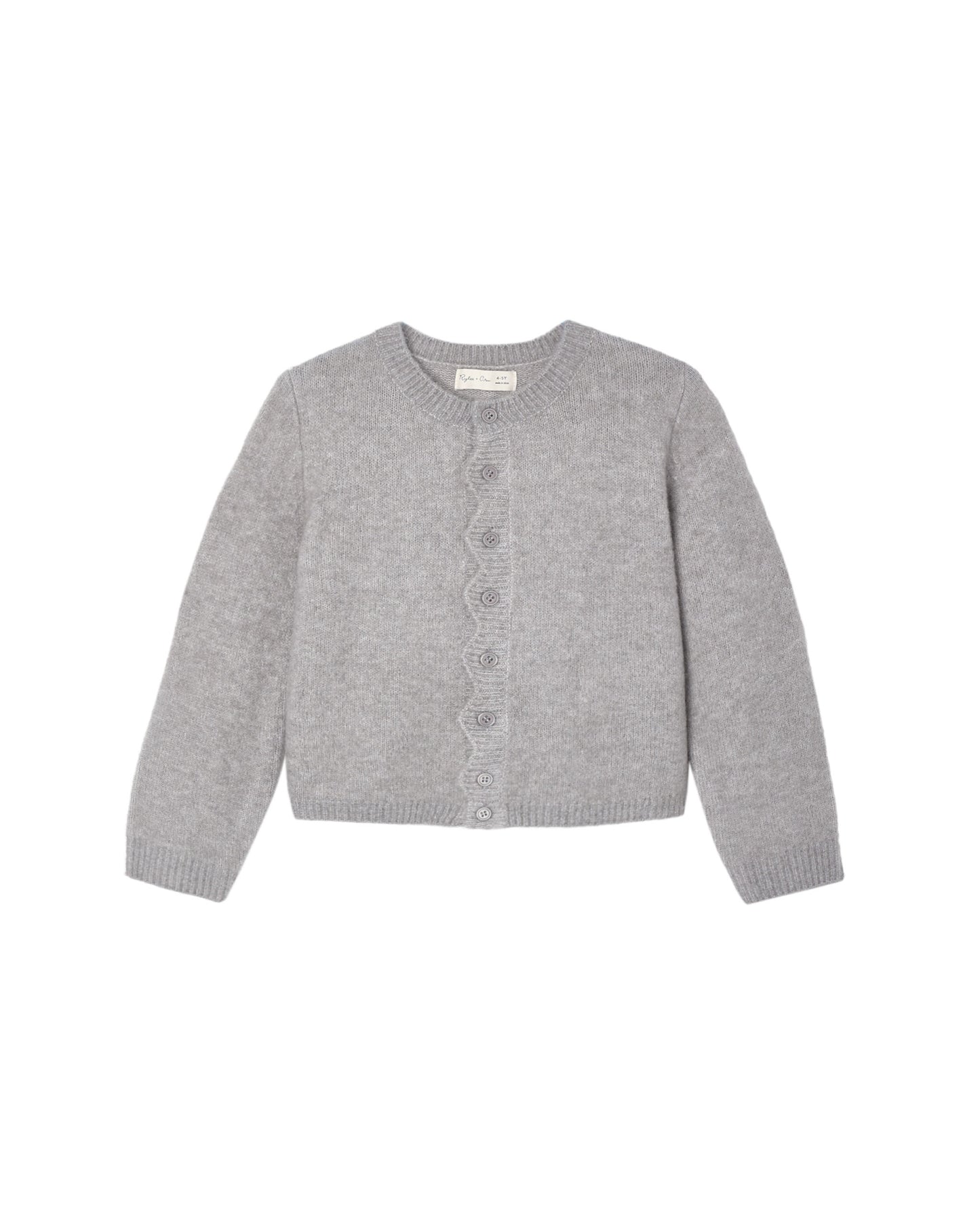 Rylee + Cru - Scallop Cardigan - Dusty Blue