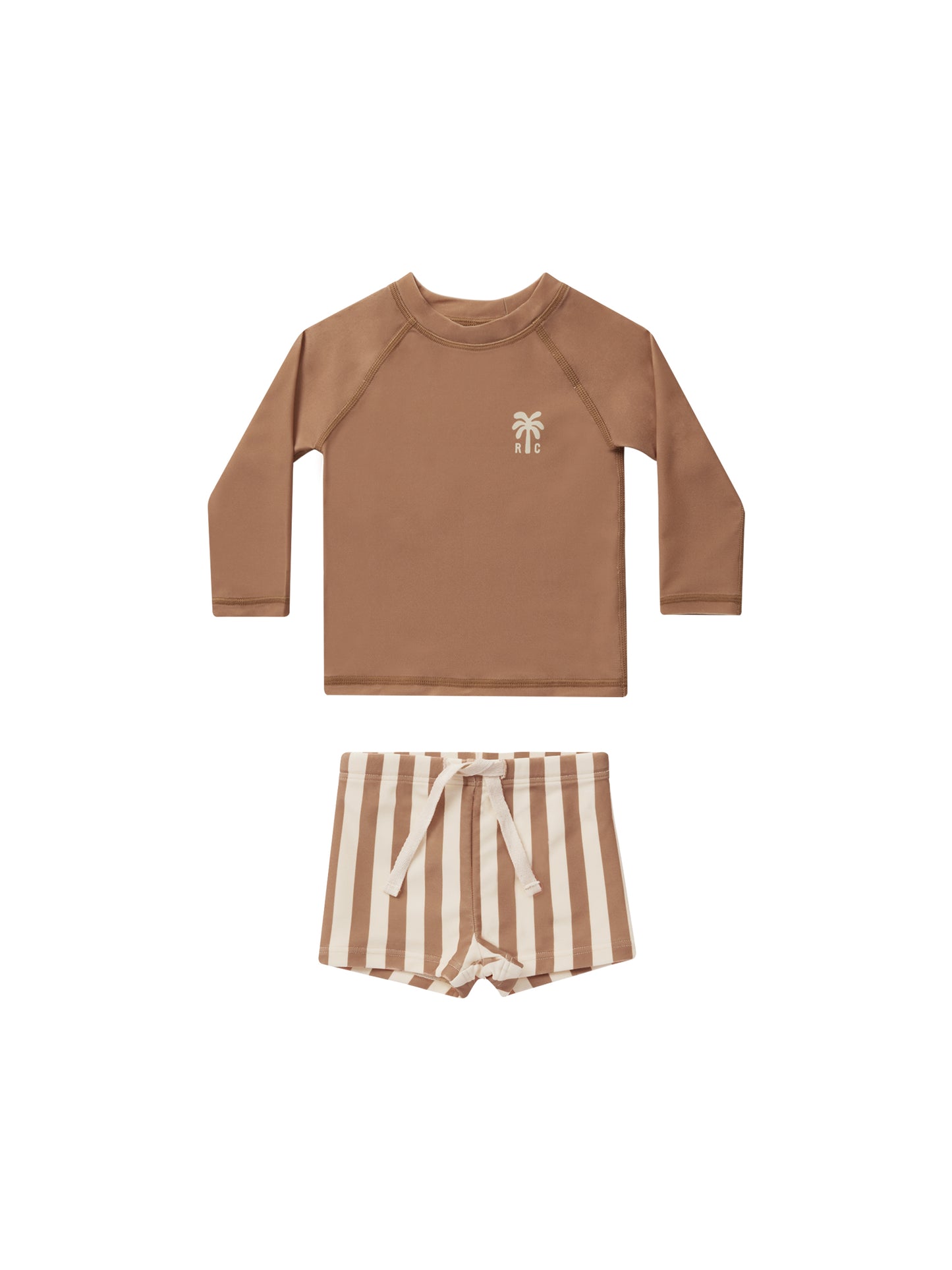 Rylee + Cru - Rash Guard Boy Set - Clay Stripe