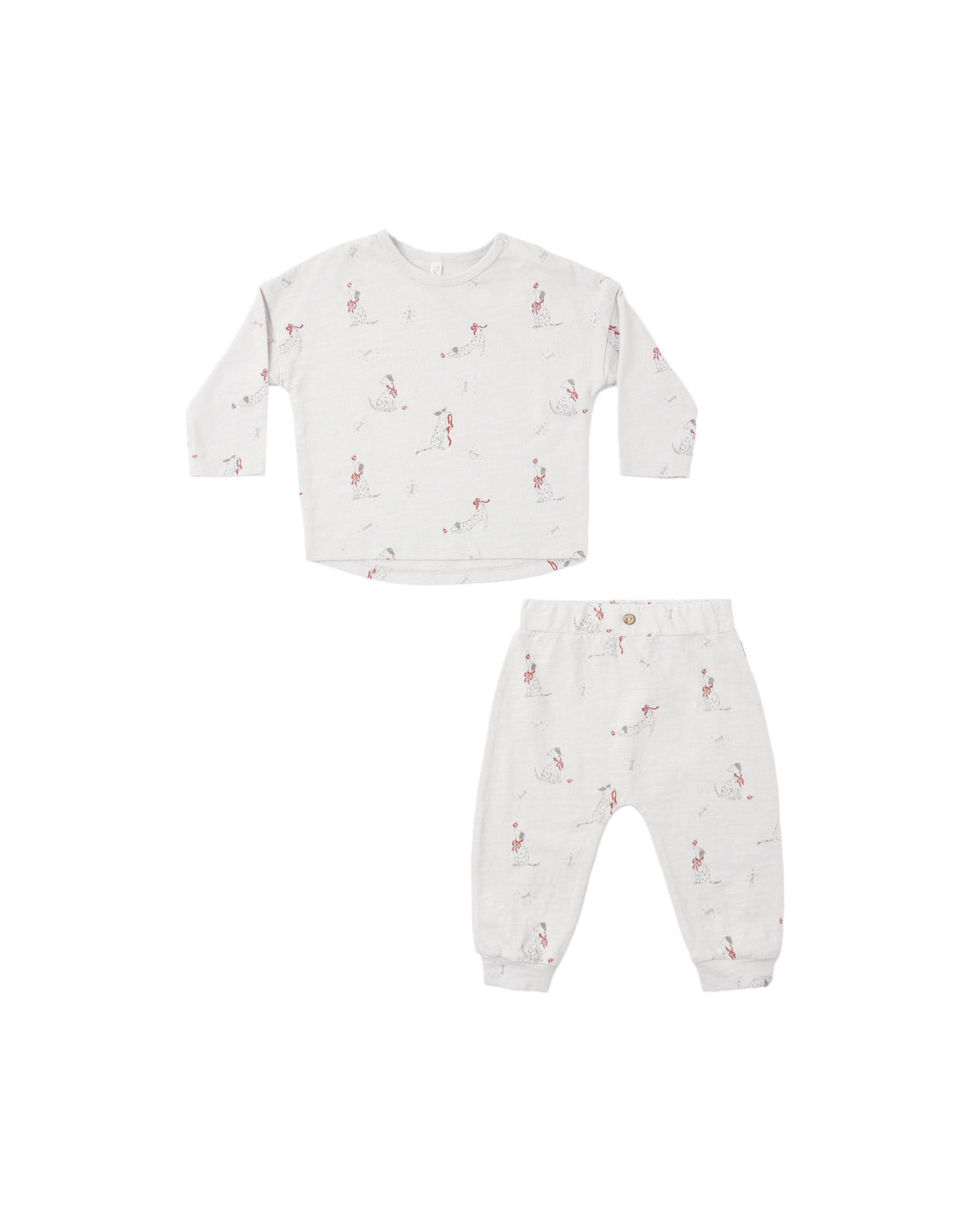 Rylee + Cru - Long Sleeve Tee + Pant Set - Dalmatian