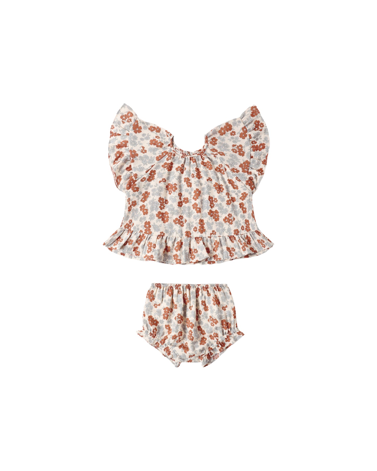 Rylee + Cru - Butterfly Top + Bloomer Set - Americana Floral