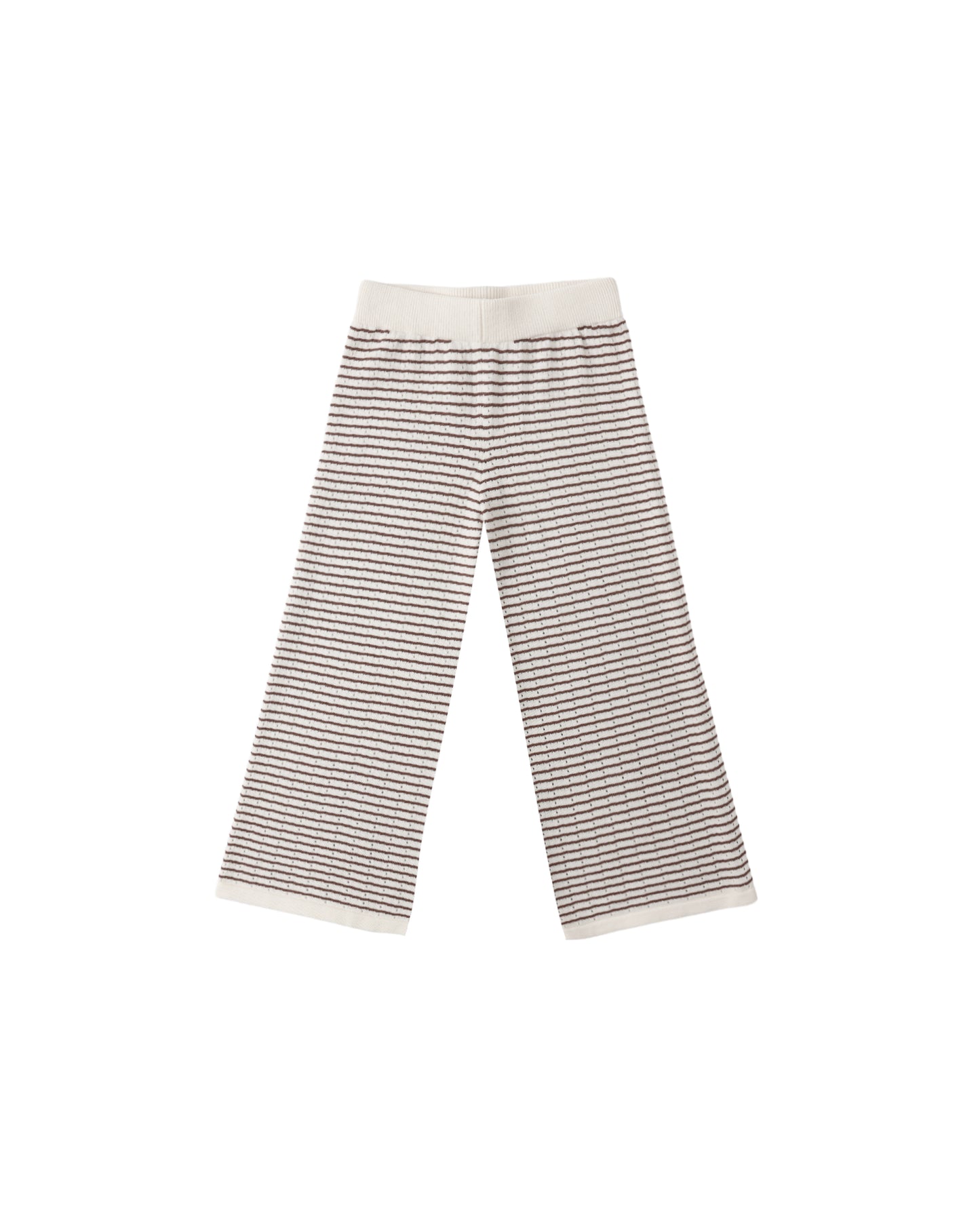 Rylee + Cru - Knit Wide Leg Pant - Chocolate Stripe