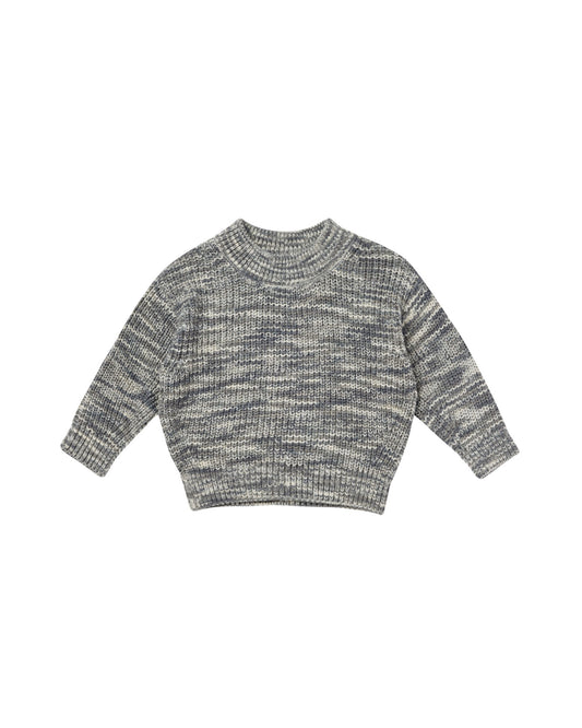Rylee + Cru - Baby Knit Sweater - Heathered Slate